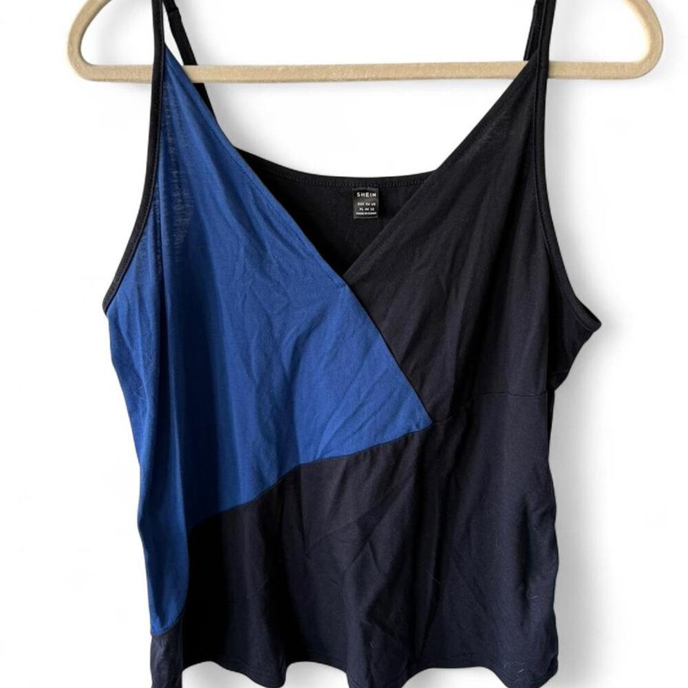 Shein black blue cami